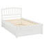 Lit plateforme simple blanc avec lit gigogne - Structure en bois massif pour cadre de taille années dans une chambre au design élégant