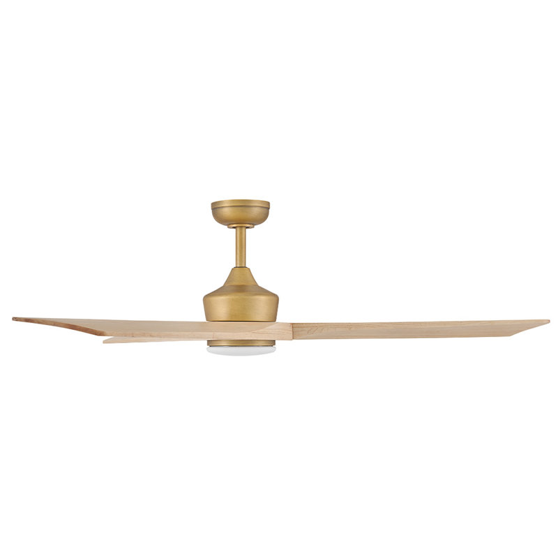 Hinkley Sculpt 60" Integrated LED Smart Ceiling Fan w/ HIRO remote, Gold, Natural