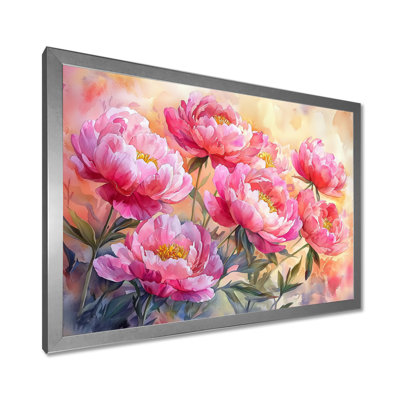 Ilhom pivoines au lever du soleil II - pivoines, art mural