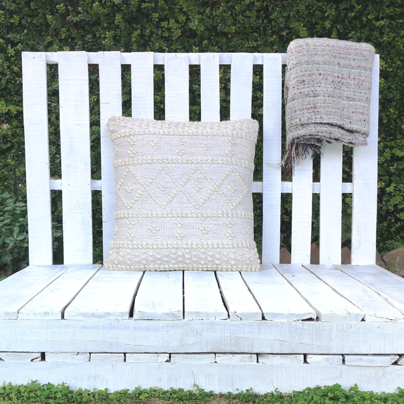 Geometric Cotton Blend Throw Pillow