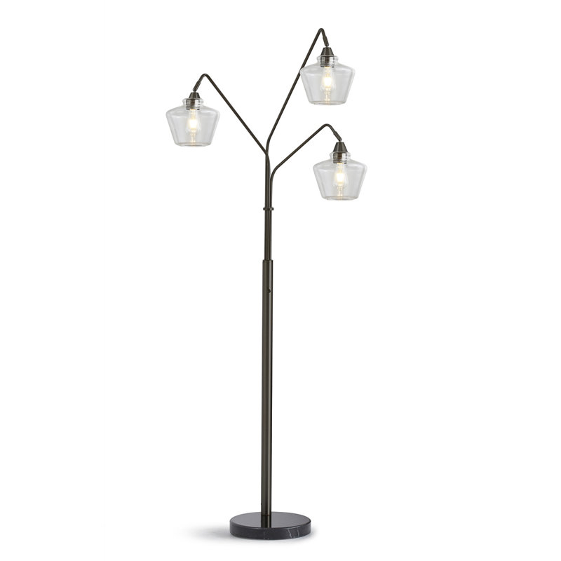 Babis 84'' Dark Bronze Tree Floor Lamp, Clear