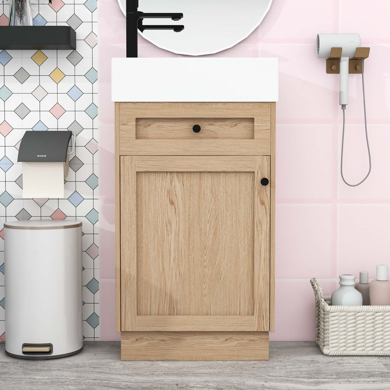 Meuble-lavabo avec lavabo et tablette réglable