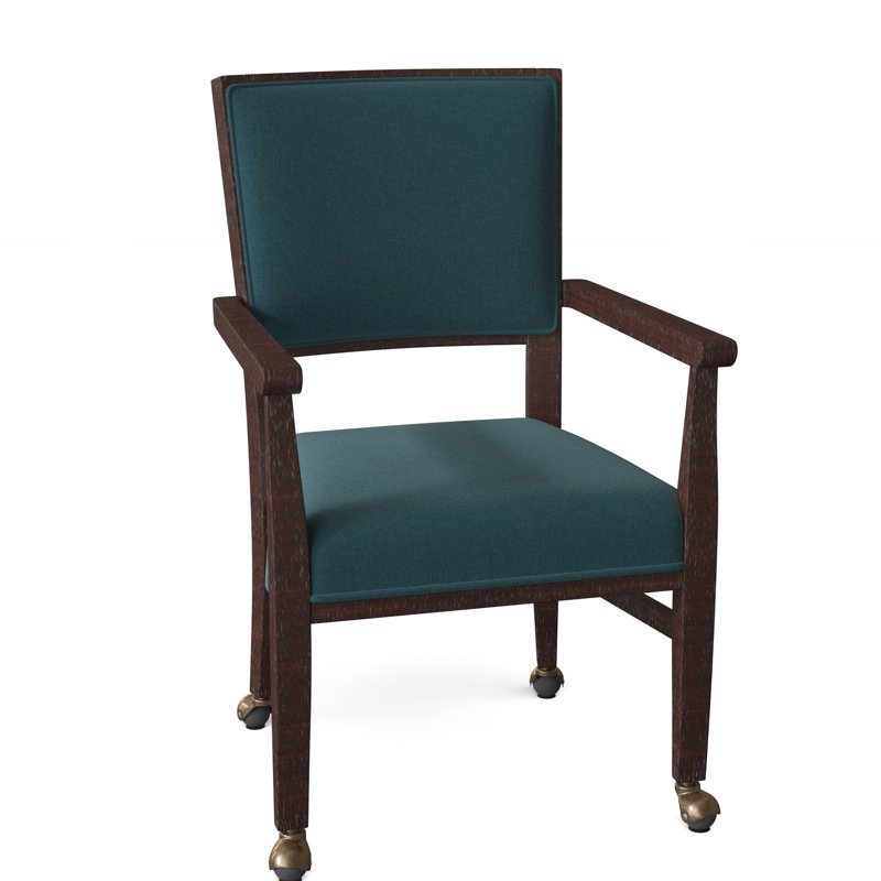 Chaise avec accoudoirs rembourrée Dilworth, Tabac, 8789 Turquoise