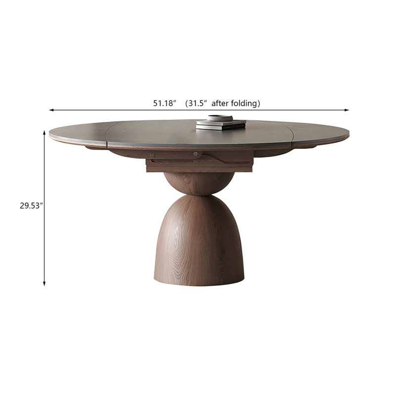 Table de salle à manger Sintered Stone, H 29,53 po x L 51,18 po x l 31,5 po