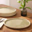 Gibson Elite - fabriqué au Portugal - ensemble de 4 assiettes de 10,2 po Port Gaia - ensemble de plats à glaçure réactive - olive-124003745
