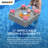 Sunjoy Wicker Floating Tray 24x24 inch  Aluminum Frame Pool Tray Swimming Floating Serving Tray for Drinks, Snacks, and Essentials-88209592