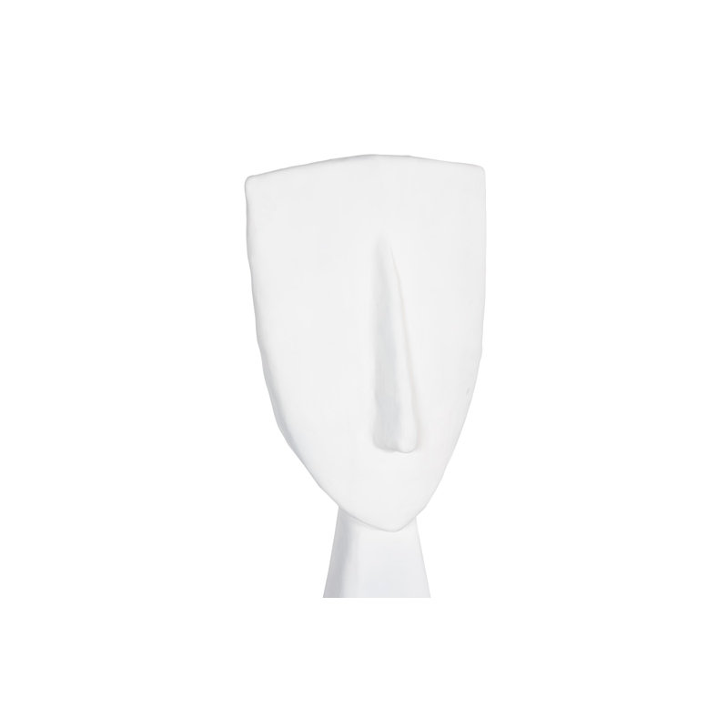 Cycladic Head Sculpture, Classic, White, 40" H x 18" W x 15" D