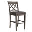 Ensemble de table de salle à manger en bois massif 5 pièces, table de 59 x 35,4 pouces avec support à vin incurvé et 4 chaises rembourrées-131565372-131565375