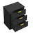 Wooden 23.6" W 3-Drawer Nightstand(Set of 2)