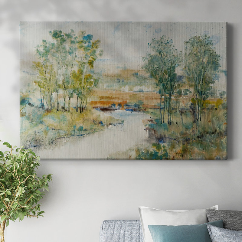 Trees on the Creek II - Toile tendue avec châssis, H 12 po x l 18 po