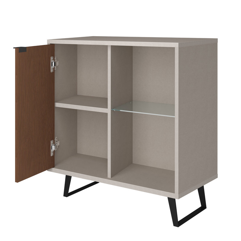 Khyli Accent Cabinet, Cotton/Wood, 36" H x 36" W x 17.5" D