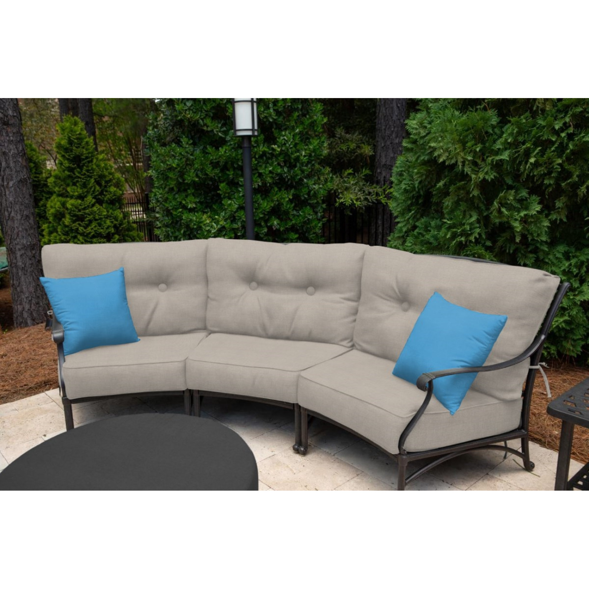 Casual Cushion Solid Sunbrella® Fabric 1-Piece Indoor/Outdoor Square Throw Pillow, 15"W x 15"L, Canvas Capri Sunbrella®
