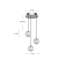 Luminaire suspendu en forme de globe à DEL 3 lumières Marni-63492195