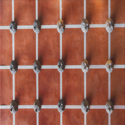 Tapis de zone brun à motif