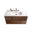 Meuble-lavabo mural avec lavabo en céramique et trois trous de robinet-561756606