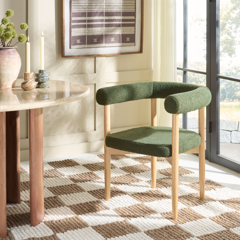 Chaise de salle à manger Tomio, Vert foncé