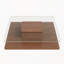 Table basse The Square avec plateau en verre trempé transparent et tablette de rangement, finition noire-718610013