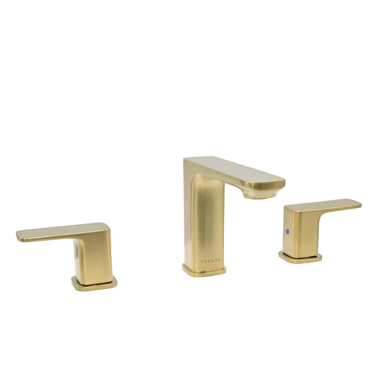 Lulani Widespread Bathroom Faucet with Drain Assembly, Champagne Gold