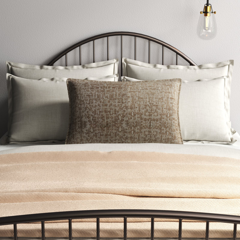 Felisa Throw Pillow, Down Blend, Gray