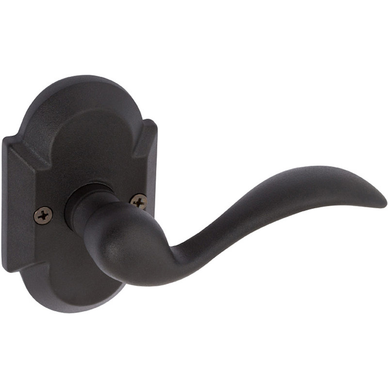 Sandcast Collection Single Dummy Door Lever, Right, Aged Black