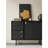 Black Solid Wood Accent Cabinet