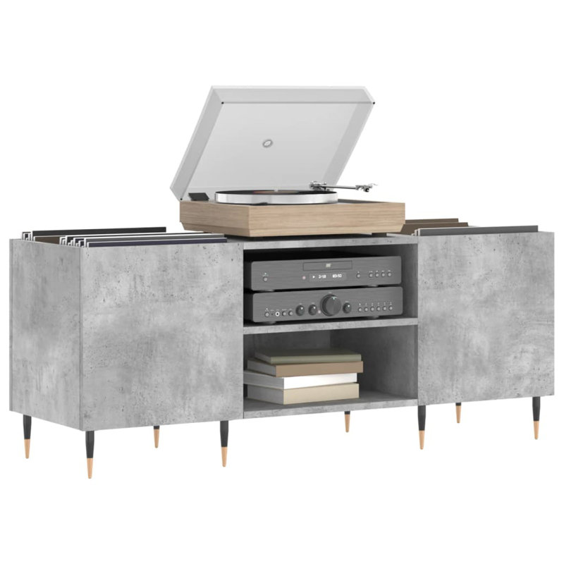 48cm H Media Cabinet, Concrete Grey