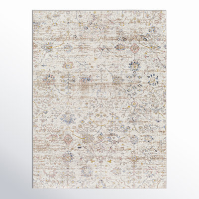 Benfield Beige Machine Washable Area Rug