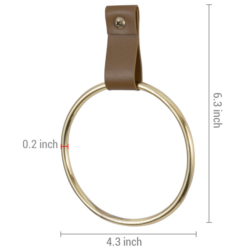 2 Piece Brass Tone Hand Towel Rings
