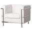 Fauteuil en similicuir avec barre double-407295040