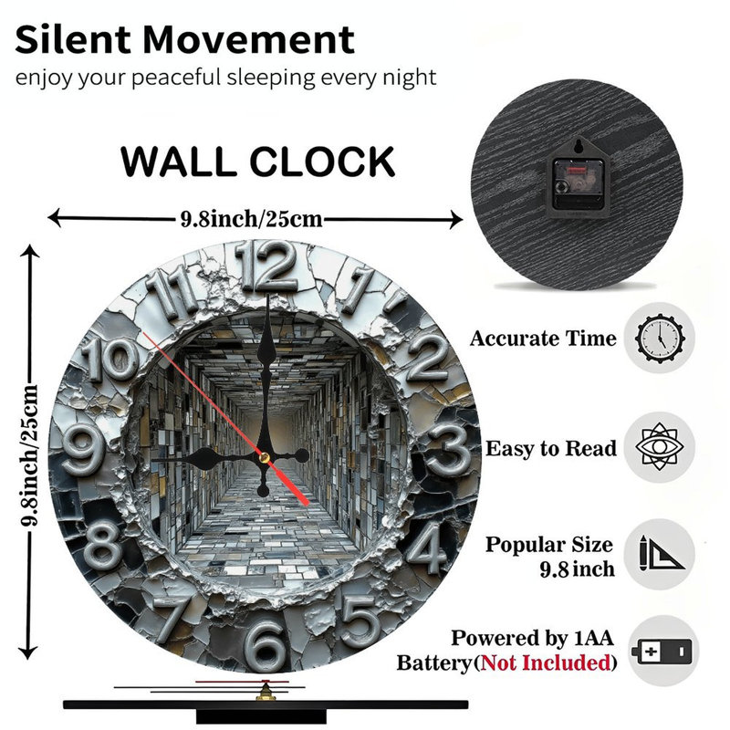 Horloge mosaïque murale