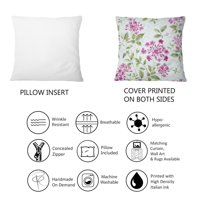Floral Throw Pillow