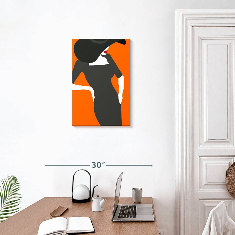 Shuttleworth Lady On Orange, 24" H x 16" W
