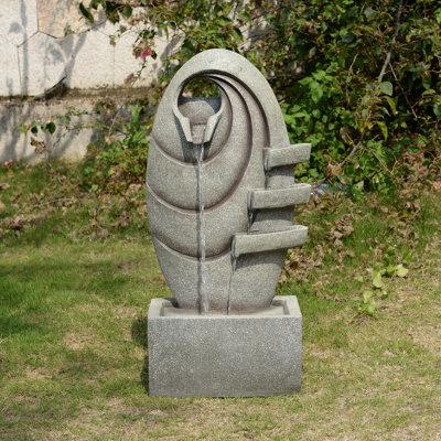 Weather Resistant Floor Fountain with Light