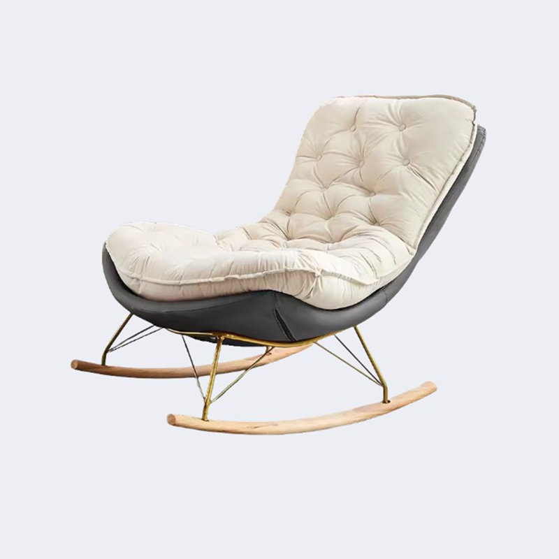 Chaise berçante légère de luxe, Gris/beige