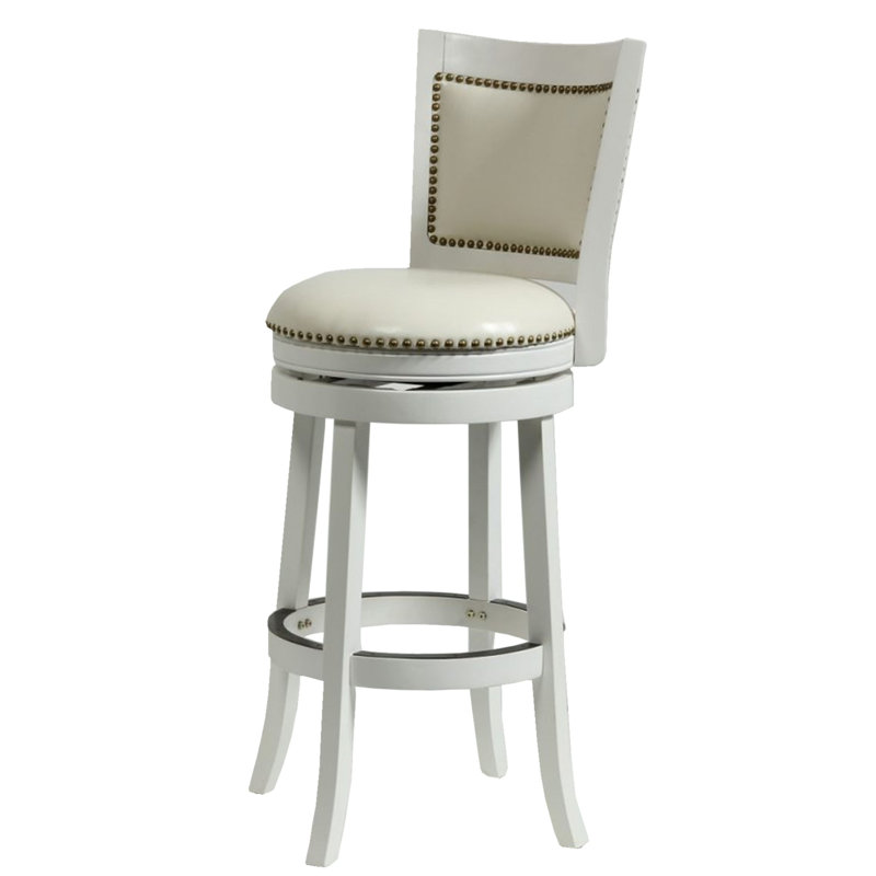 Tabouret de bar en bois massif Issiac