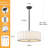 5 - Light 19.69''  Fabric Pleated Drum Chandelier-181783366