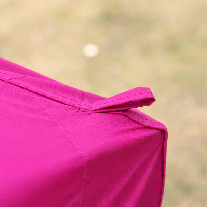 Parois latérales amovibles avec fermeture à glissière 10 x 10 pi avec auvent et fermeture à glissière, 2 parois latérales avec fenêtres, avec sac de sable de 4 pièces, avec sac de transport - magenta
