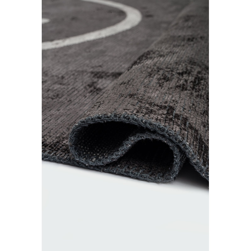 Rapture Gray/White Abstract Luxury Area Rug, Rectangle 7'10" x 11'2"