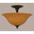 Semi-Flush 2 Bulbs With 16" Blue Italian Glass-32465482-32465485