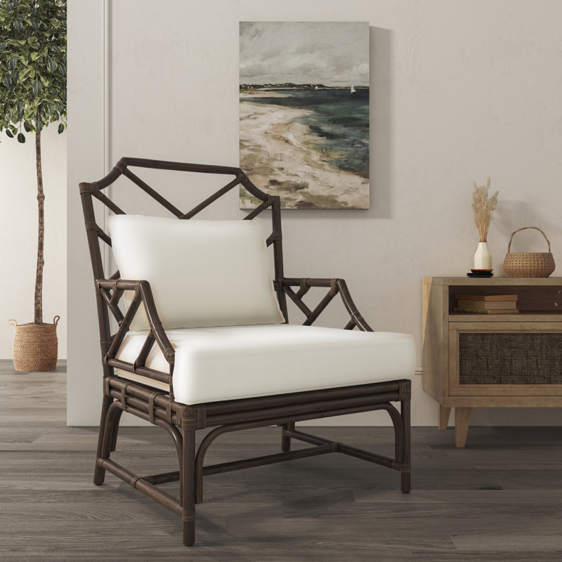 Jaime Upholstered Armchair, Dark Brown