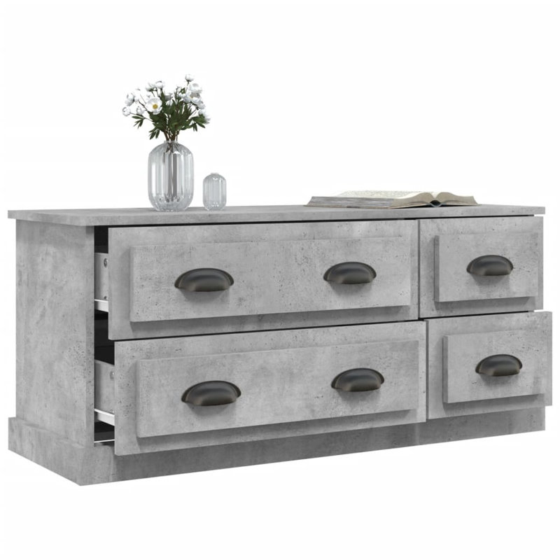 Levera Unfinished TV Stand for TVs up to 43", Concrete Grey