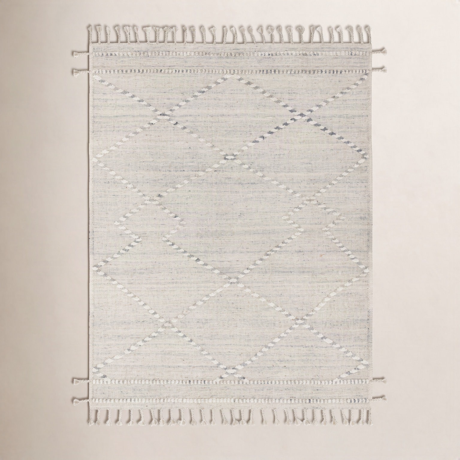 Hanna Ivory Hand-Knotted Wool Rug, Rectangle 5'6" x 8'6"