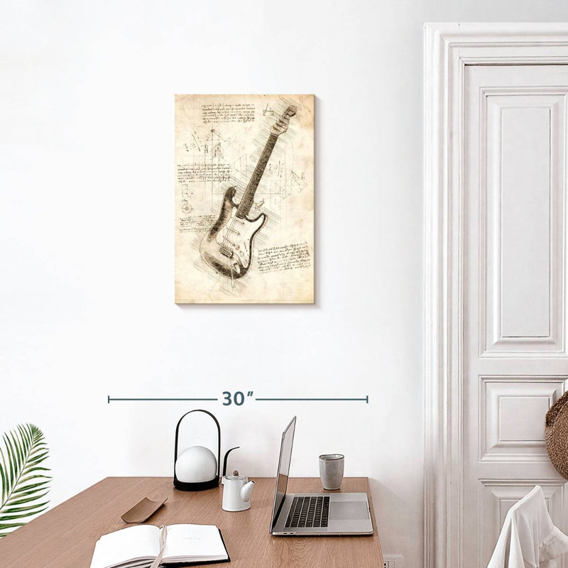 Plan de guitare électrique Abarca, H 24 po x l 16 po