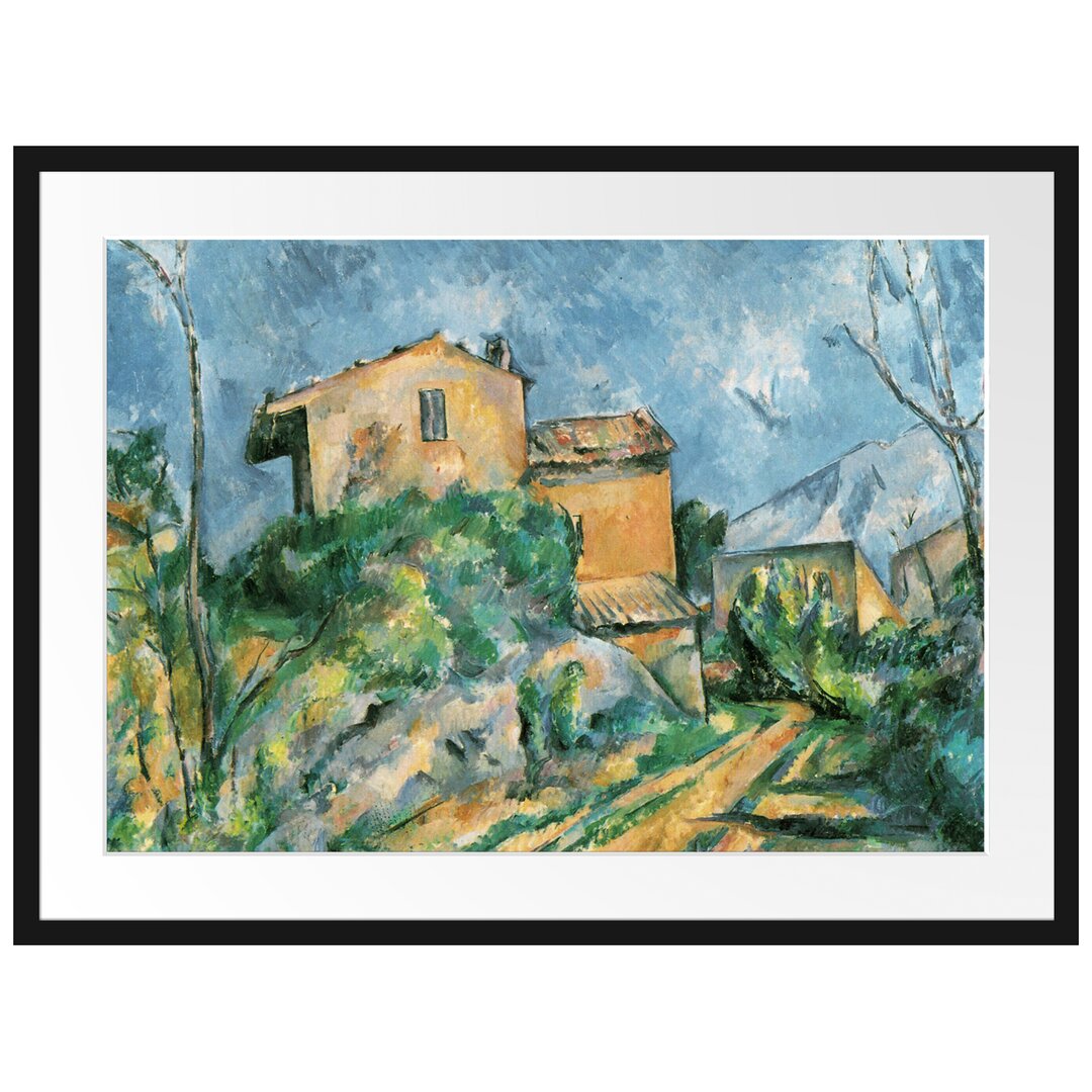 Gerahmter Kunstdruck Das Haus der Maria auf dem Weg zum Château Noir von Paul Cezanne