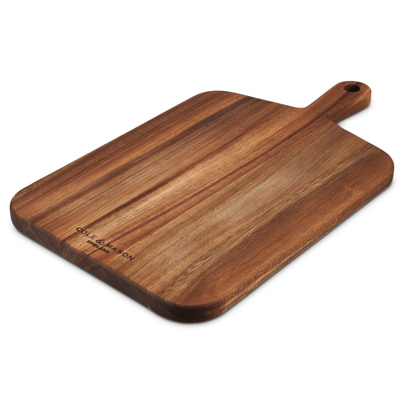Planche à découper moyenne en bois d'acacia Cole & Mason Barkway 18,1 po x 10,6 po, L 10,8 po x L 18,15 po, Noyer rustique