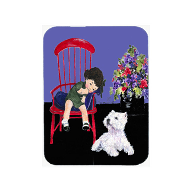 Planche à découper en verre westie east urban home