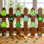 80 pièces d'ornements de trèfle en bois pour peindre des décorations de la Saint-Patrick, 8 styles de bricolage en bois brut sans finition de trèfle, décoration pour arbre