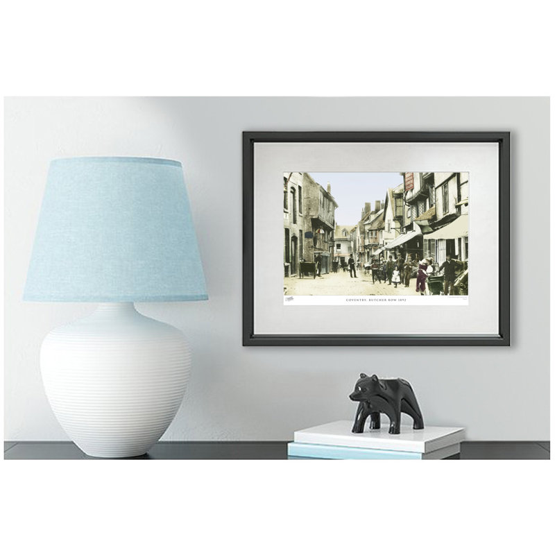 Coventry, Butcher Row 1892 - Single Picture Frame Print, 45cm H x 60cm W x 2.3cm D