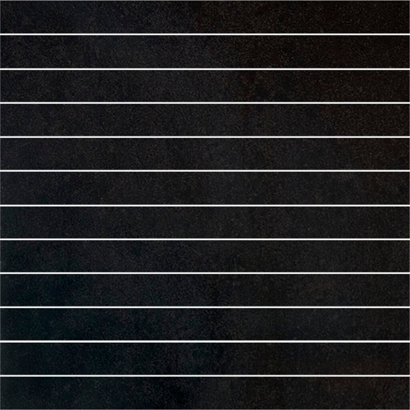 Carreau de mur et de plancher en porcelaine 1 po x 12 po, Noir