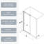 Porte coulissante en verre trempé 5/8 po pour douche avec construction stable-118013321